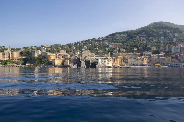 Italya Cenova Portofino Sahilinde Bir Tekne Gezisi Sırasında Görülen Manzaralar — Stok fotoğraf