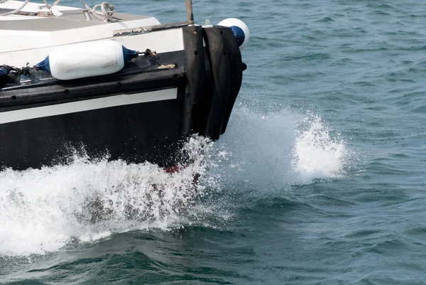 Yacht Boat Details Genoa Harbour — Stock Photo, Image