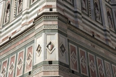 İtalya'da Floransa şehrinin anıtsal binaların cepheleri