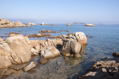 İtalya'da Sardunya La Maddalena adasında manzara