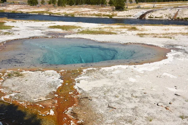 Porcelana Cuenca Del Géiser Norris Parque Nacional Yellowstone Wyoming — Foto de Stock