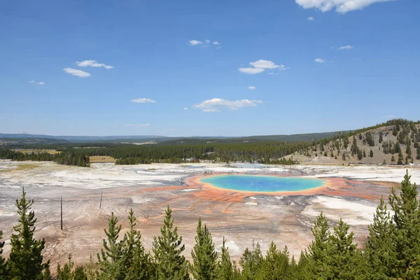 Géiser Gran Cuenca Prismática Primavera Parque Nacional Yellowstone Wyoming — Foto de Stock