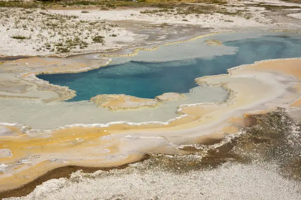 Gejzer Gorące Źródło Starej Wiernej Zlewni Parku Narodowym Yellowstone Wyoming — Zdjęcie stockowe