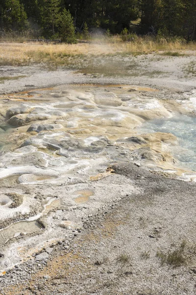 Geiser Aguas Termales Antigua Cuenca Fiel Parque Nacional Yellowstone Wyoming — Foto de Stock