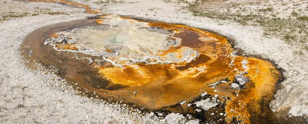 Geiser Aguas Termales Antigua Cuenca Fiel Parque Nacional Yellowstone Wyoming — Foto de Stock