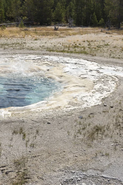 Geiser Aguas Termales Antigua Cuenca Fiel Parque Nacional Yellowstone Wyoming — Foto de Stock