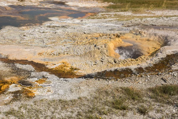 Geiser Aguas Termales Antigua Cuenca Fiel Parque Nacional Yellowstone Wyoming — Foto de Stock