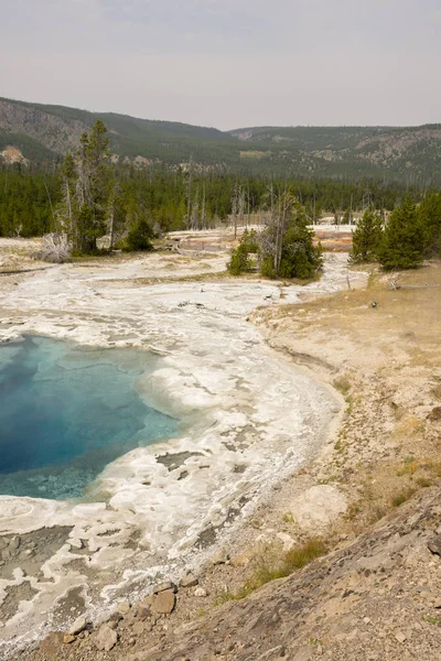 Geyser Fonte Termal Antiga Bacia Fiel Yellowstone National Park Wyoming — Fotografia de Stock