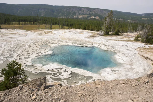 Geiser Aguas Termales Antigua Cuenca Fiel Parque Nacional Yellowstone Wyoming — Foto de Stock