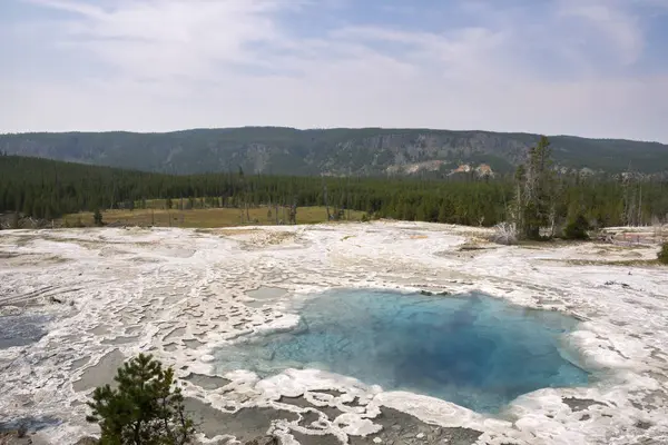 Geiser Aguas Termales Antigua Cuenca Fiel Parque Nacional Yellowstone Wyoming — Foto de Stock