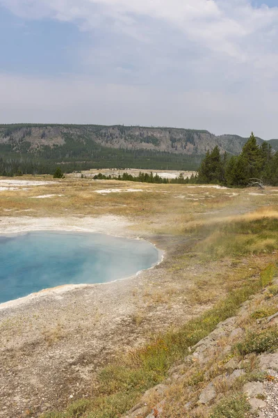 Geiser Aguas Termales Antigua Cuenca Fiel Parque Nacional Yellowstone Wyoming — Foto de Stock