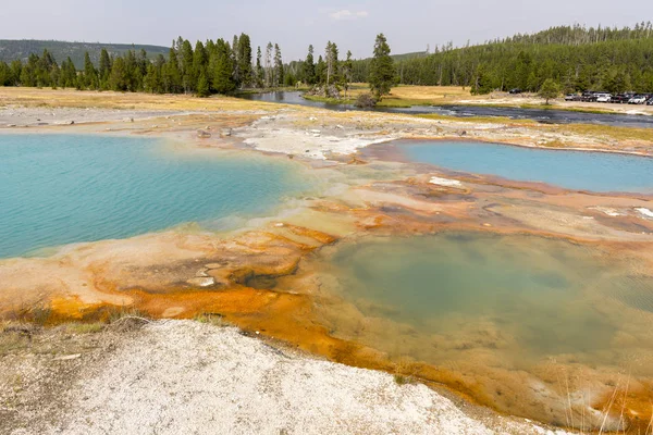 Geyser Hot Spring Old Faithful Basin Yellowstone National Park Wyoming — Stock Photo, Image