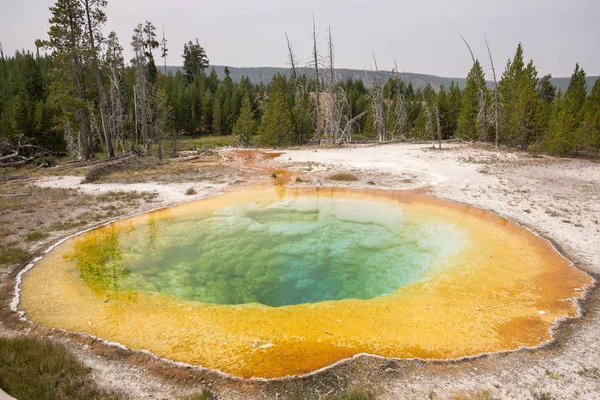 Geiser Aguas Termales Antigua Cuenca Fiel Parque Nacional Yellowstone Wyoming — Foto de Stock