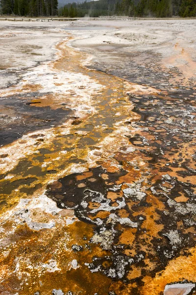 Geiser Aguas Termales Antigua Cuenca Fiel Parque Nacional Yellowstone Wyoming — Foto de Stock