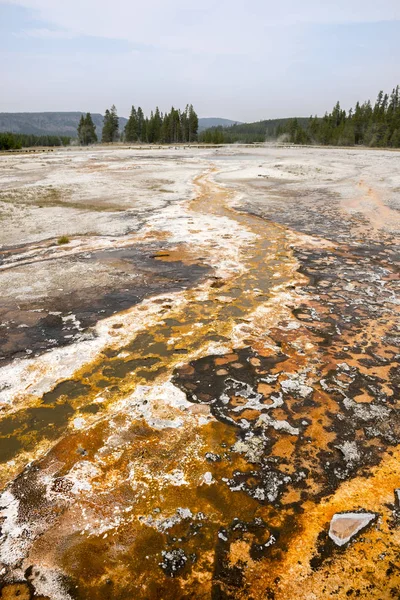 Geiser Aguas Termales Antigua Cuenca Fiel Parque Nacional Yellowstone Wyoming — Foto de Stock