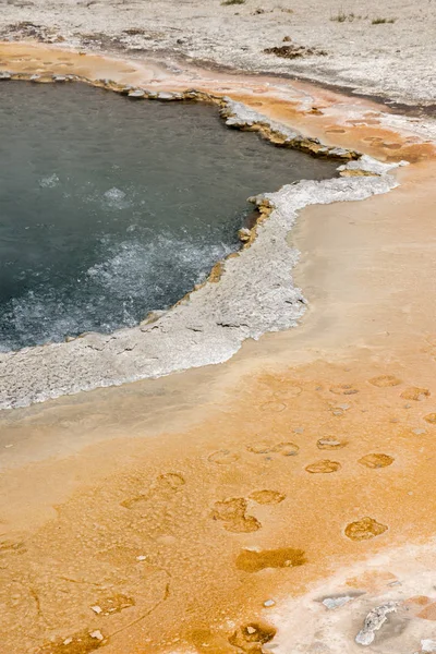 Geiser Aguas Termales Antigua Cuenca Fiel Parque Nacional Yellowstone Wyoming — Foto de Stock