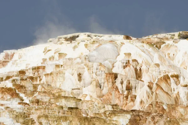 Źródeł Termalnych Mammoth Hot Springs Stanie Wyoming Ameryce — Zdjęcie stockowe