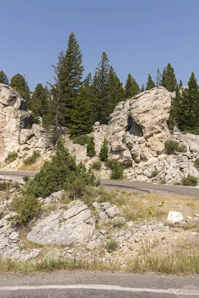 Fontes Termais Nascentes Termais Mamute Wyoming América — Fotografia de Stock