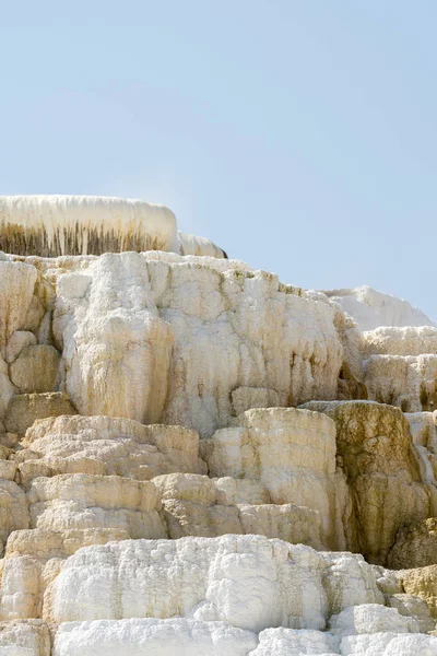 Sources Thermales Formations Calcaires Aux Sources Thermales Mammouth Wyoming Amérique — Photo