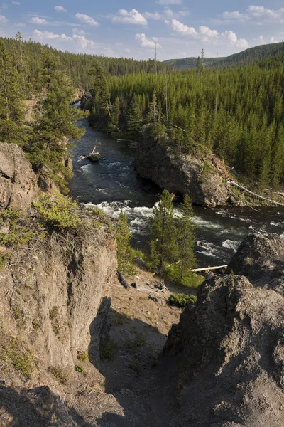 Firehole Canyon Drive Yellowstone National Park Wyoming — Stock Photo, Image