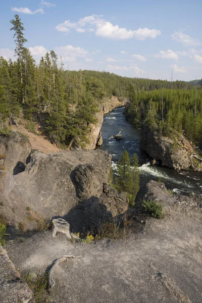 Firehole Canyon Drive Yellowstone National Park Wyoming — Stock Photo, Image