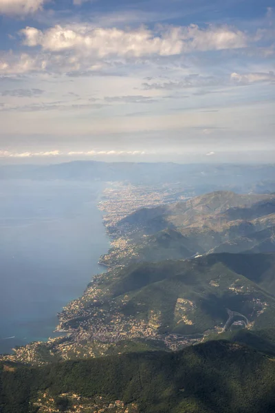 Vista Aérea Ciudad Génova Italia — Foto de Stock