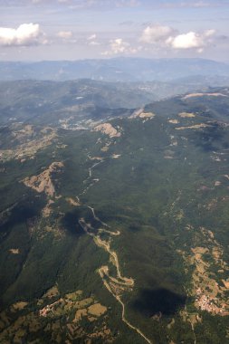 Cenova şehir İtalya havadan görünümü