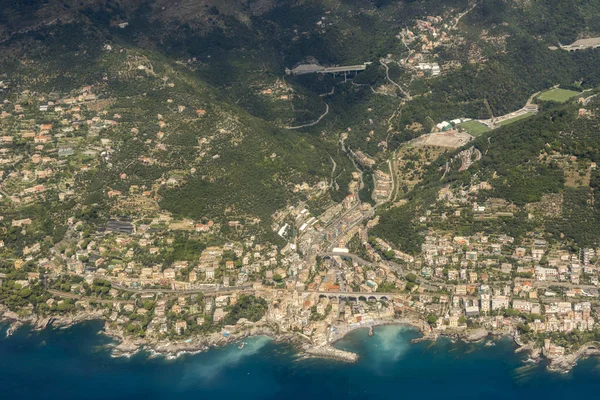 Flygfoto Över Genoa City Italien — Stockfoto