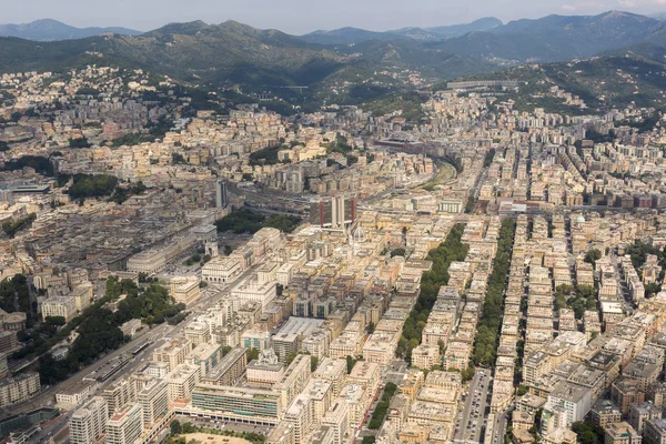 Вид Воздуха Город Генуя Италии — стоковое фото