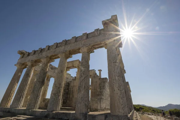 Ναός Αφαία Στο Νησί Έγκινα Στην Ελλάδα — Φωτογραφία Αρχείου