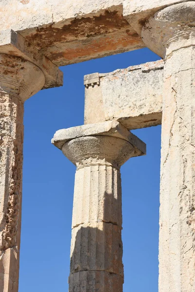 Ναός Αφαία Στο Νησί Έγκινα Στην Ελλάδα — Φωτογραφία Αρχείου