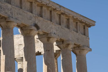 Yunanistan 'ın Egina Adası' ndaki Fas Tapınağı