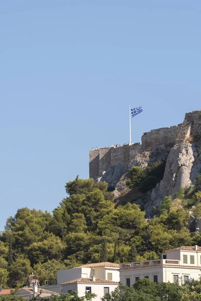 Templo Acrópolis Atenas Atenas Visto Desde Ágora Grecia — Foto de Stock