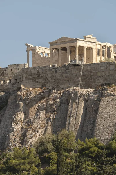 Templo Acrópolis Atenas Atenas Visto Desde Ágora Grecia — Foto de Stock