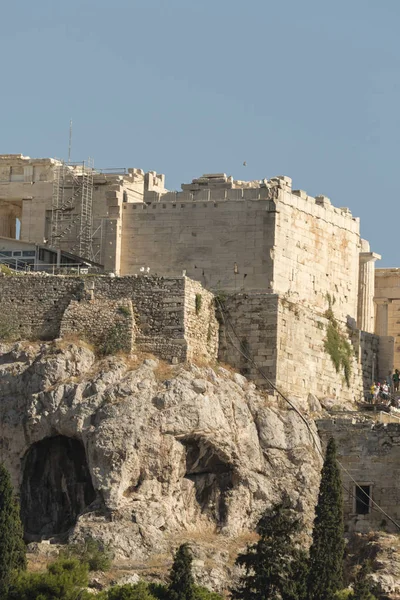 Templo Acrópolis Atenas Atenas Visto Desde Ágora Grecia —  Fotos de Stock