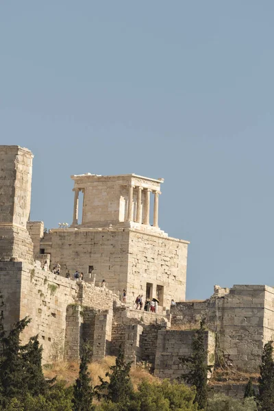 Афинские Акрополисы Афинах Видны Агоры Греции — стоковое фото