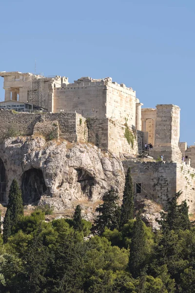 Templo Acrópolis Atenas Atenas Visto Desde Ágora Grecia — Foto de Stock