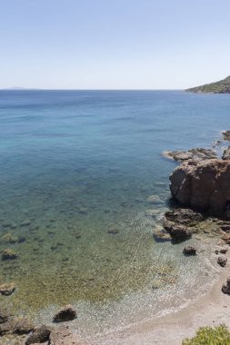 Yunanistan 'ın Anavyssos kentinde kıyı şeridi