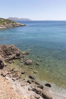 Yunanistan 'ın Anavyssos kentinde kıyı şeridi
