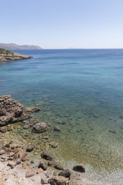 Yunanistan 'ın Anavyssos kentinde kıyı şeridi