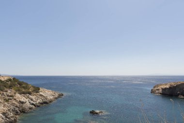 Yunanistan 'ın Anavyssos kentinde kıyı şeridi