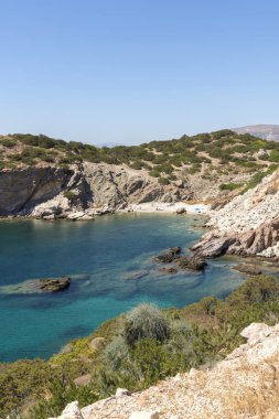 Yunanistan 'ın Anavyssos kentinde kıyı şeridi