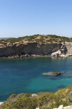 Yunanistan 'ın Anavyssos kentinde kıyı şeridi