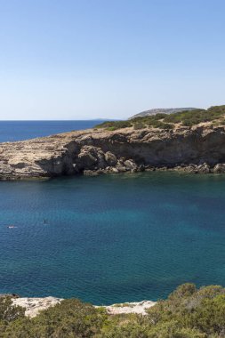 Yunanistan 'ın Anavyssos kentinde kıyı şeridi