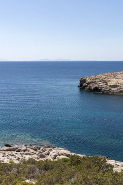 Yunanistan 'ın Anavyssos kentinde kıyı şeridi