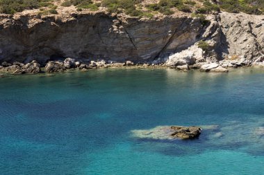 Yunanistan 'ın Anavyssos kentinde kıyı şeridi