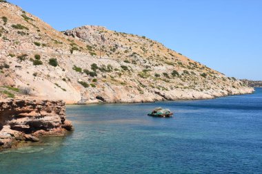 Yunanistan 'ın Anavyssos kentinde kıyı şeridi