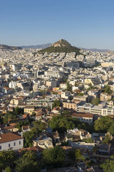Panorama Della Città Atene Visto Dall Acropoli Grecia — Foto Stock