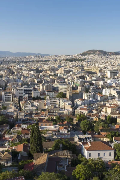 Athener Stadtpanorama Von Der Akropolis Griechenland Aus Gesehen — Stockfoto