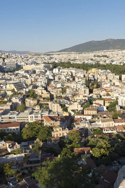 Athener Stadtpanorama Von Der Akropolis Griechenland Aus Gesehen — Stockfoto